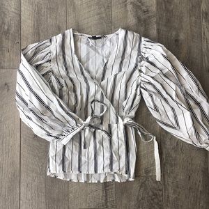 topshop pinstripe blouse